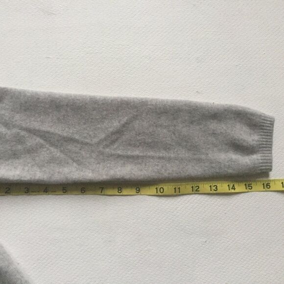 Fabiani Sweater Cashmere Pullover Gray Long Sleeve - Picture 3 of 6